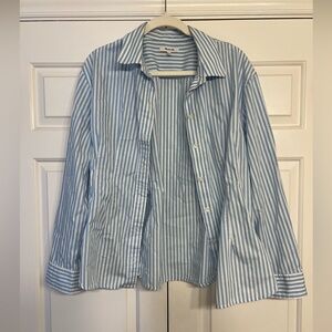 Madewell Blue and White Striped Button Down